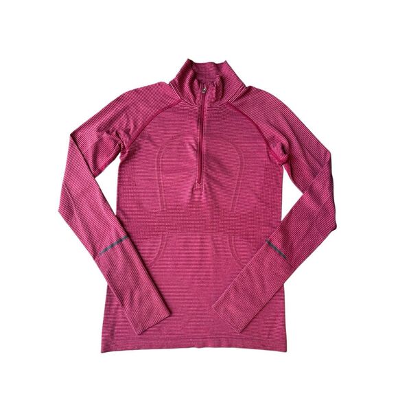 Lululemon Run Swiftly Tech 1/2 Zip Tonka Stripe Heathered Bumble Berry - Picture 7 of 13